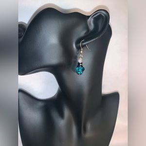 Wire-Wrapped Decorative Dangle Earrings